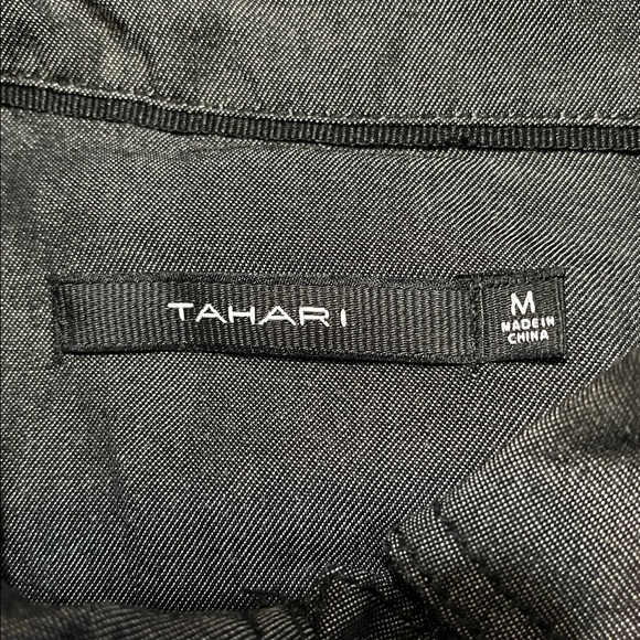 Tahari Lyocell Pintuck Jacket in Green/Black/Blue-Gray Size Medium NEW - Picture 10 of 14